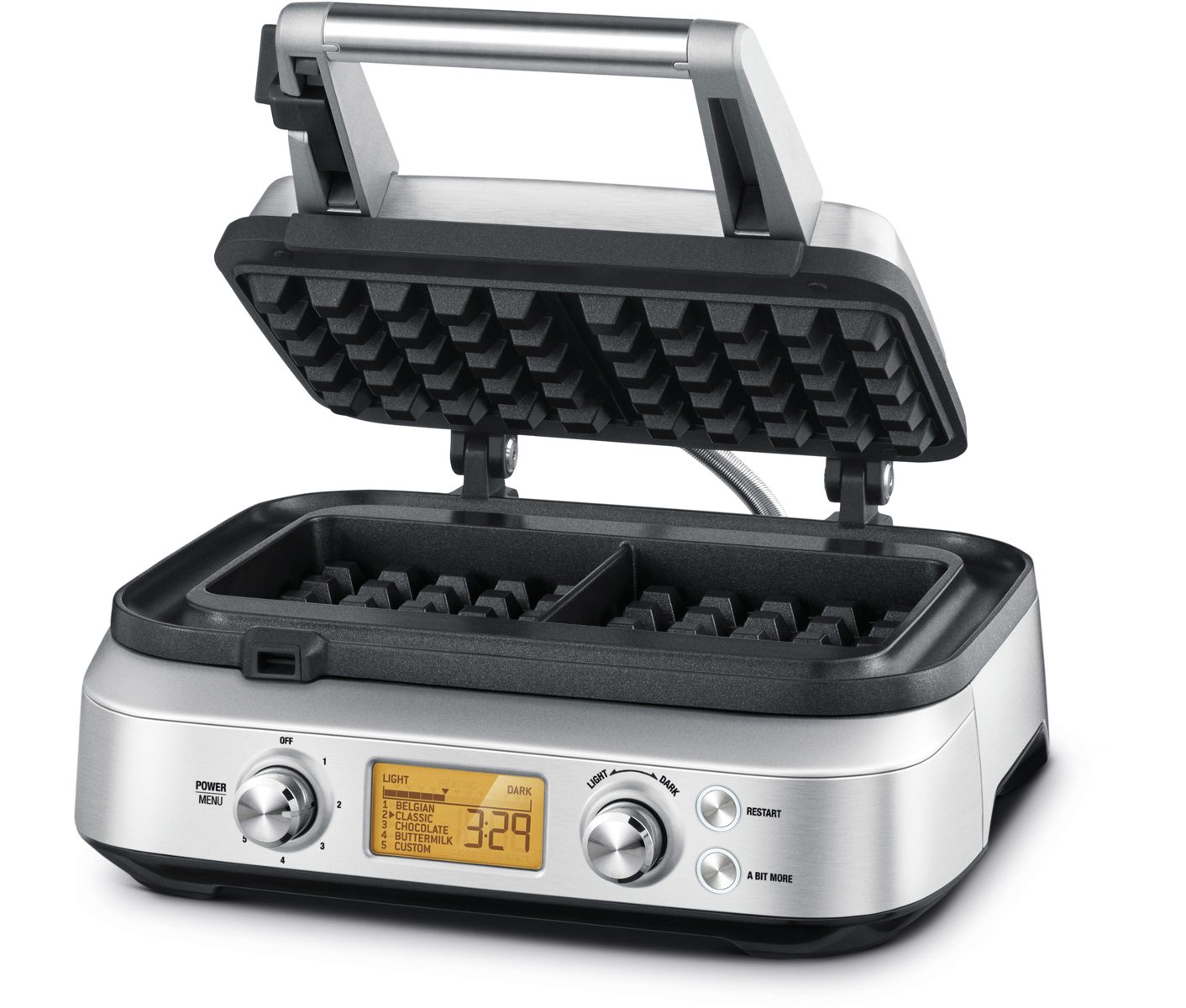 Sage Waffle Iron Maker Brushed Steel Vaffeljern billede 4
