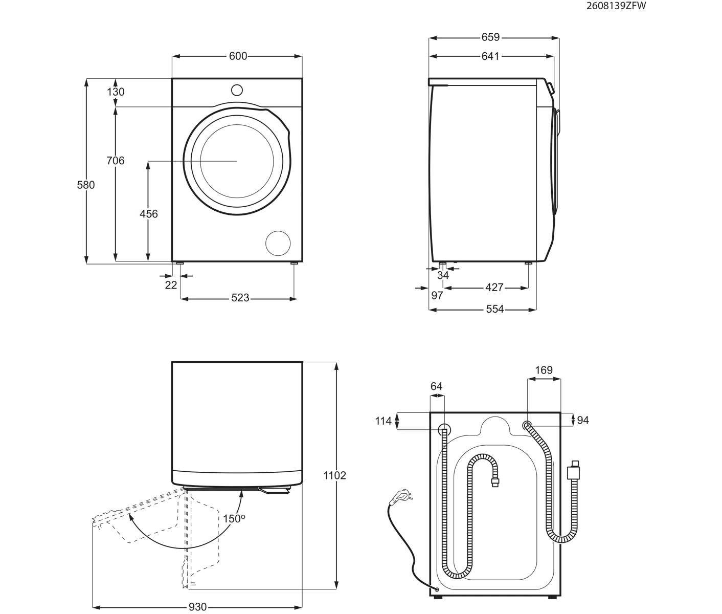Electrolux EWT797OX6E Vaske-tørremaskine