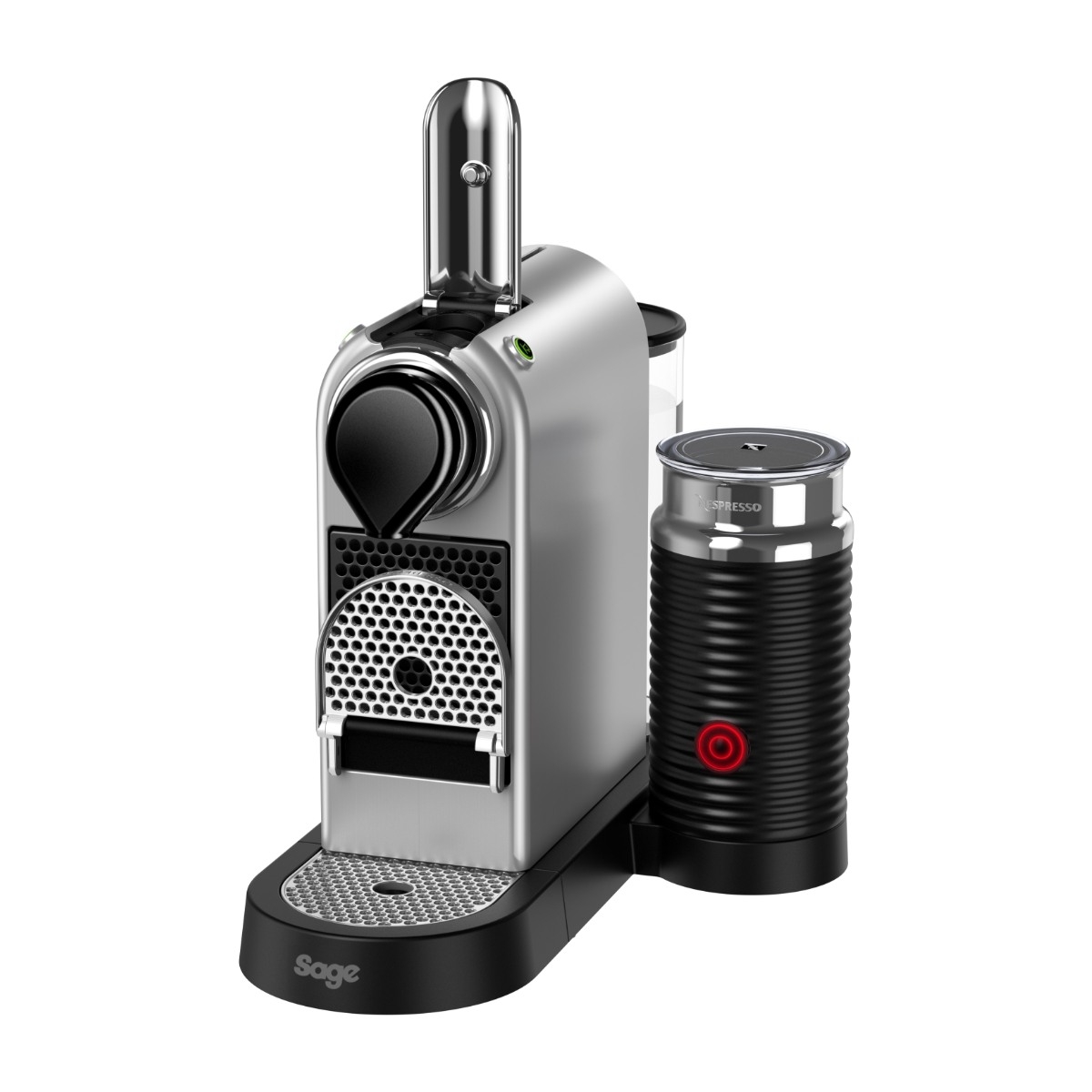 Nespresso CitiZ & Milk kapselmaskine by Sage, sølv