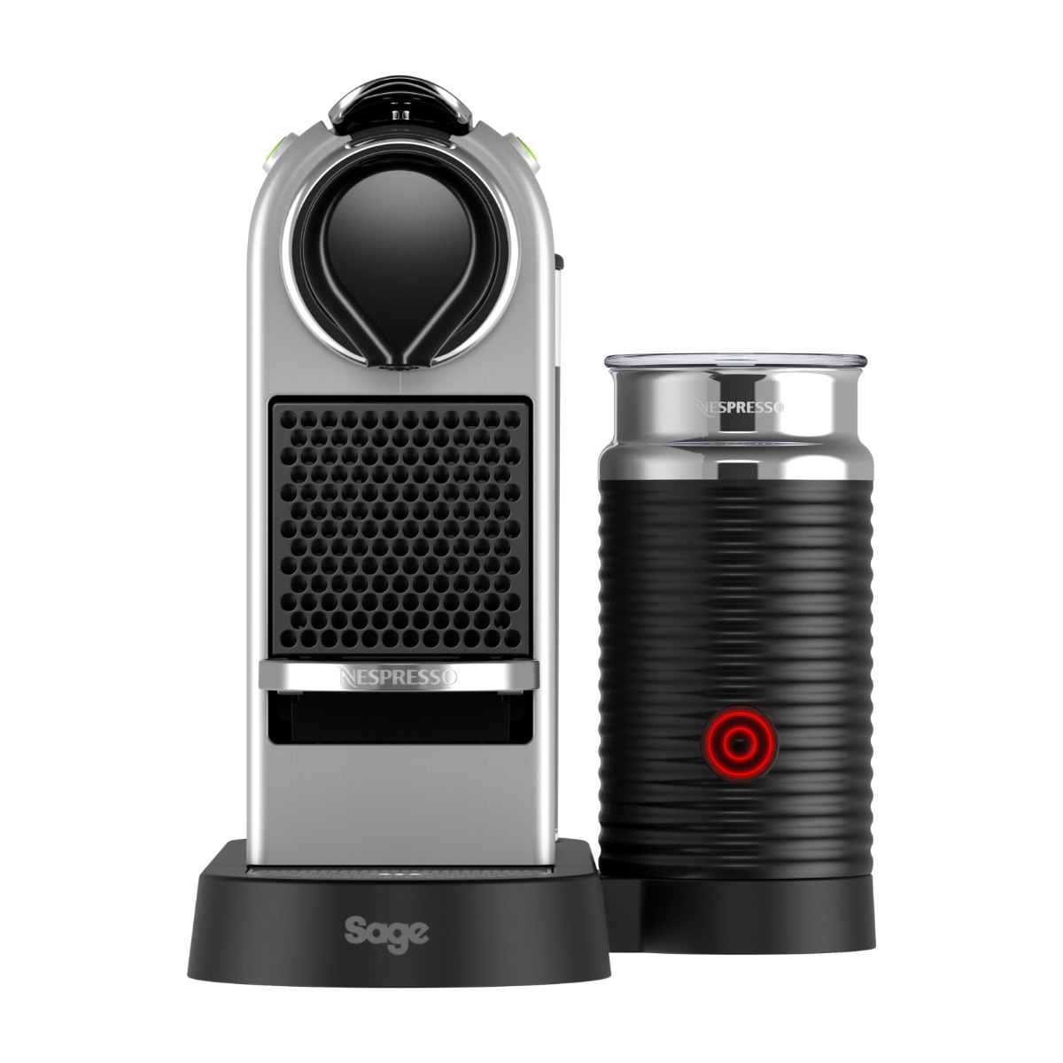 Nespresso CitiZ & Milk kapselmaskine by Sage, sølv