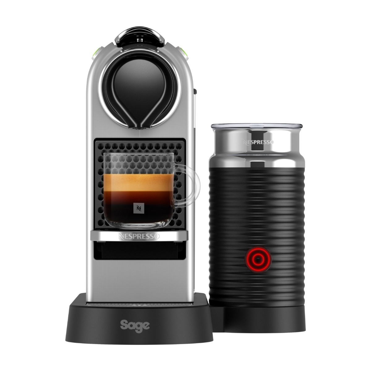 Nespresso CitiZ & Milk kapselmaskine by Sage, sølv