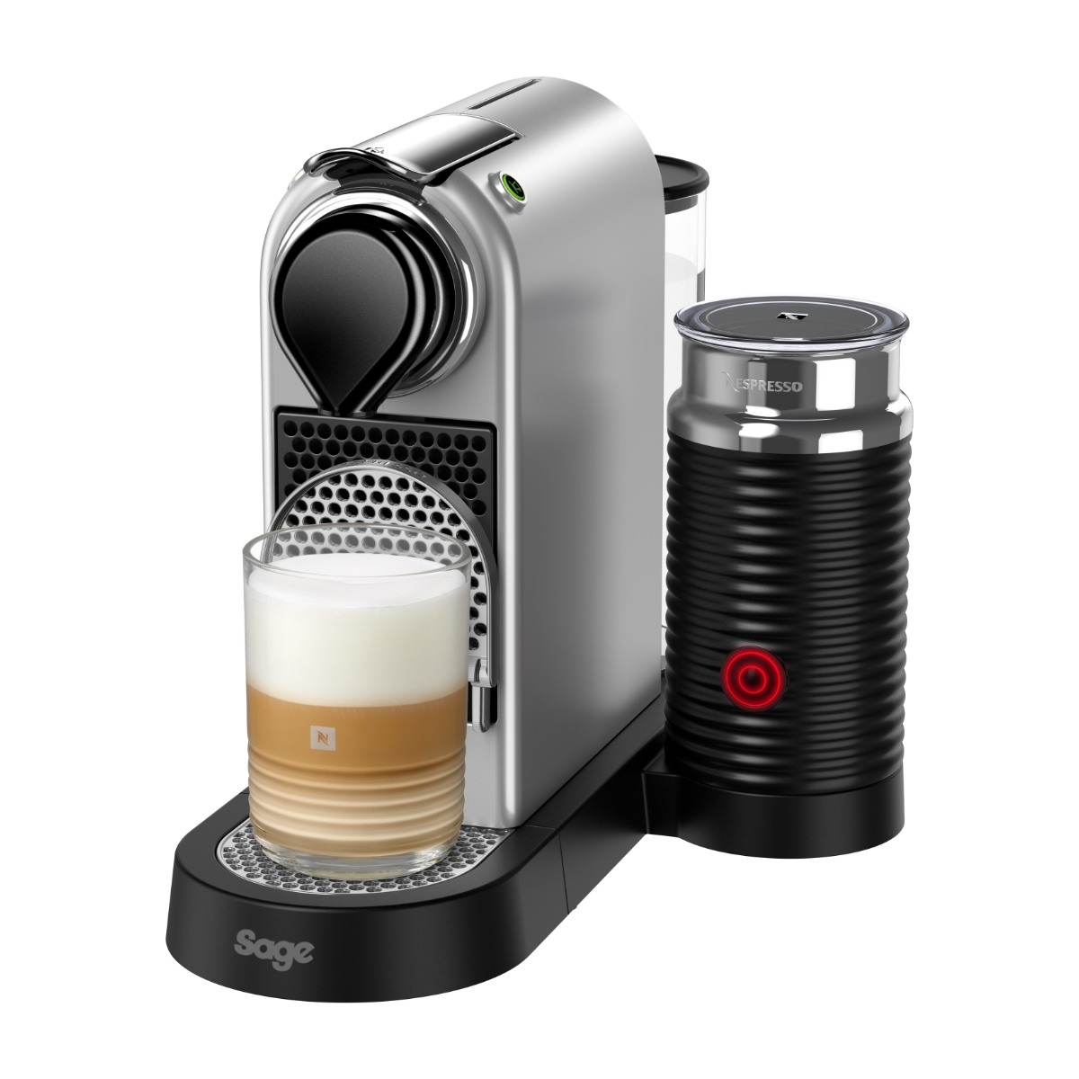 Nespresso CitiZ & Milk kapselmaskine by Sage, sølv