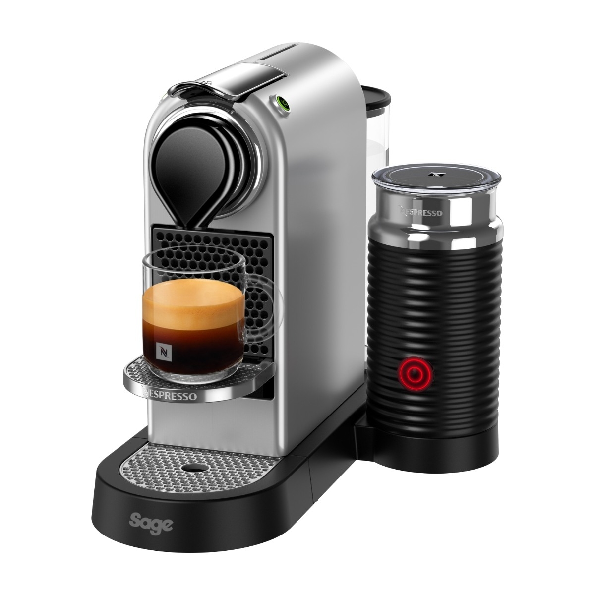 Nespresso CitiZ & Milk kapselmaskine by Sage, sølv