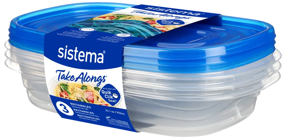 Sistema TakeAlongs beholdere 3 x 950 ml