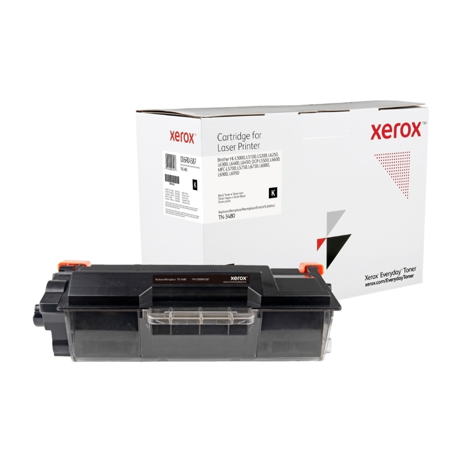 Xerox sort tonerpatron Brother TN-3480 billede 3